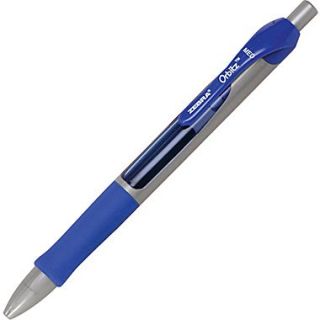 Zebra Orbitz Retractable Gel Ink Pen, Medium Point, Blue, Dozen