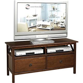 Linon Titian Wood TV Stand, Antique Tobacco