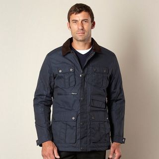 Jeff Banks Big and tall Designer navy five coated jacket