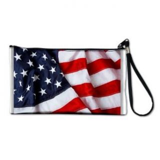 Artsmith, Inc. Clutch Bag Purse (2 Sided) US American Flag Waving HD Clothing