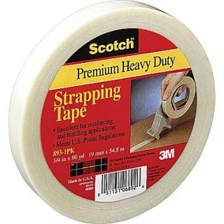 Scotch Heavy Duty Strapping Tape, 3/4 x 60 yds.