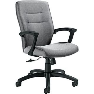 Global Synopsis™ 32% Polyester, 68% Olefin Medium Back Tilter Chair, Graphite