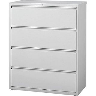 HL8000 Commercial 42 Wide 4 Drawer Lateral File Cabinet, Light Gray