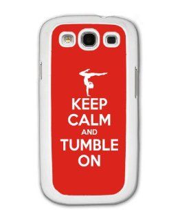 Keep Calm and Tumble On   Gymnastics   Samsung Galaxy S3 Cover, Cell Phone Case   White Cell Phones & Accessories