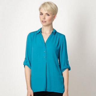 The Collection Turquoise three quarter sleeved oversized shirt
