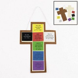 Colors Of Faith Cross Craft Kit   Vacation Bible School & Crafts for Kids Toys & Games