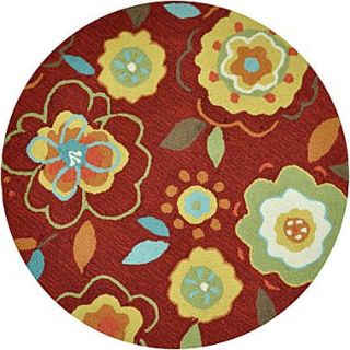 Loloi Summerton Life 100% Polyester 3 Dia Area Rug, Red/Yellow