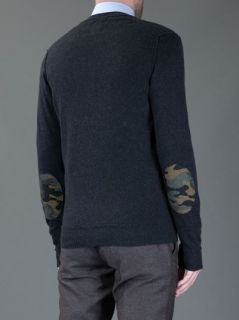 Messagerie Camouflage Elbow Patch Cardigan