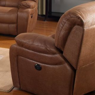 Emerald Home Houston Power Recliner   Sanded Suede   Fabric Recliners