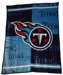 NFL Football Tennessee Titans Blanket 4th Quarter Mink Raschel Plush Twin 60 X 80   85% Acrylic  Keeps You Warmer  Sports Fan Throw Blankets  Sports & Outdoors