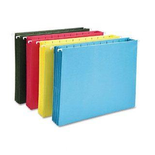 Smead Products   Smead   Hanging Pocket File Folders w/Full Height Gusset, Letter, Assorted, 4/Pack   Sold As 1 Pack   Ideal for storing large amounts of paperwork.   Full height side gussets keep pocket from catching on drawer rails.   Protects documents 