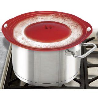 Boil Over Safeguard   Silicone Lid Stops Pots and Pans from Messy Spillovers Kitchen & Dining