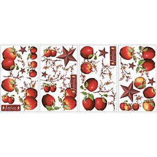 RoomMates Country Apples Peel and Stick Wall Decal, 10 x 18