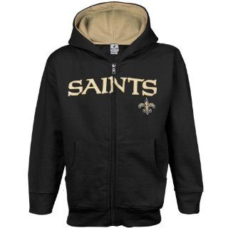 New Orleans Saints Toddler Full Zip Hoodie   Black  Sports Fan Sweatshirts  Sports & Outdoors