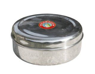 Authentic Indian Large Spice Box With Double Lid 22cm (Masala Dabba) Kitchen & Dining