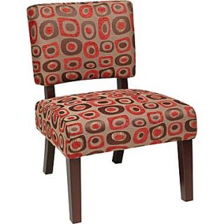 Office Star Avenue Six Wood Jasmine Accent Chair, Twilight Red