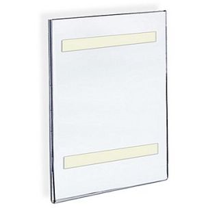 14 x 8.5 Vertical Wall Mount Acrylic Sign Holder With Adhesive Tape, Clear