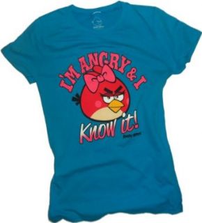 "I'm Angry & I Know It"    Angry Birds Crop Sleeve Fitted Juniors T Shirt Clothing