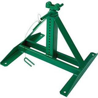 Greenlee Screw Jack Reel Stand, 24 in (L) x 21 in (W) Base, 22   54 in (H), 2500 lb