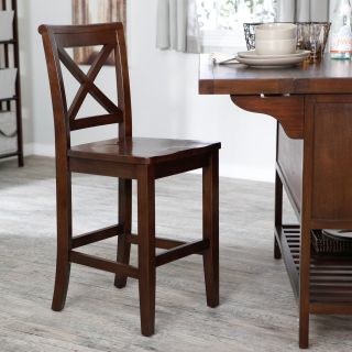 Belham Living Hampton Counter Stool   Espresso   Set of 2   Dining Chairs
