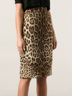 Dolce & Gabbana Leopard Print Skirt