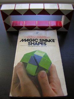 Vintage Red & White Rubik's Snake + Magic Snake Shapes Book 