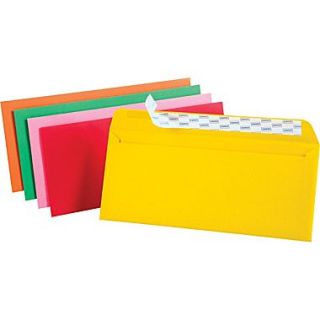 QuickStrip™ Assorted Brights Colored Envelopes, #10, 4 1/8H x 9 1/2W, 50/Pack