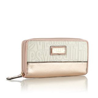 Lipsy Cream quilted logo purse