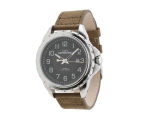 Timex Expedition™ Rugged Metal Field Leather Strap Watch Olive/Silver Tone/Black