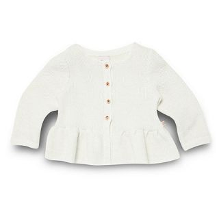 Baker by Ted Baker Babies off white knitted peplum cardigan