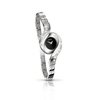 Sekonda Ladies black dial silver chrome fashion watch