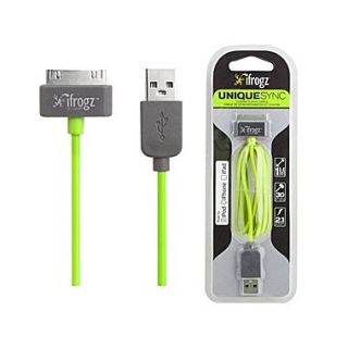 Zagg ifrogz Uniquesync 3.28 Sync/Charge USB/Proprietary Data Transfer Cable, Green