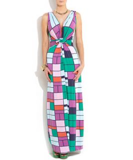 N and Willow Brightly Patterned Nodo Maxi Dress