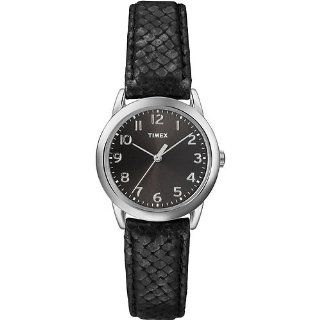 Timex Women's T2p080 Black Python Patterned Leather Strap Watch Steko LTD at  Women's Watch store.