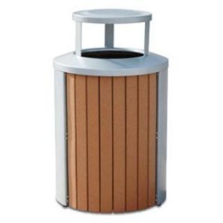Anova Furnishings 35 Gallon Woodwind Receptacle with Bonnet Top and Recycled Plastic Cedar Panels