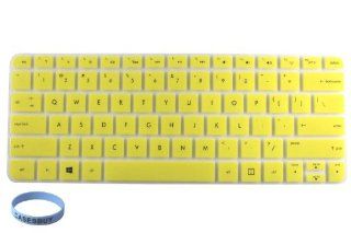 CasesBuy Semi Yellow Ultra Thin Soft Silicone Gel Keyboard Protector Skin Cover for HP ENVY 14 Spectre XT 14 Inch Ultrabook, such as 14 3010nr, 14 3210nr, 14t 3100 US Layout Laptop(if your "enter" key looks like "7", our skin can't 