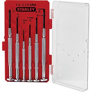 Stanley 6 Pieces Precision Short Jewelers Screwdriver Set, #0   #1 Tip Size, 1.4   3 mm  Make More Happen at