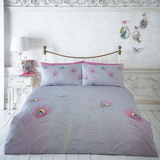 Butterfly Home by Matthew Williamson Grey peacock feather bedding set
