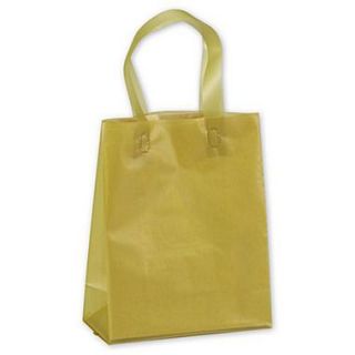 8 x 4 x 10 Frosted High Density Shoppers, Gold  Make More Happen at