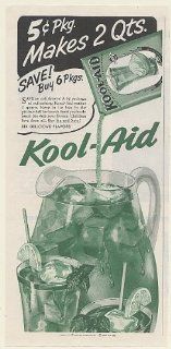 1953 Green Kool Aid 5 Cent Package Makes 2 Quarts Perkins Products Co Print Ad (54310)  