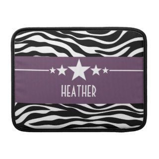 Purple Sassy Star Zebra MacBook Air Sleeve