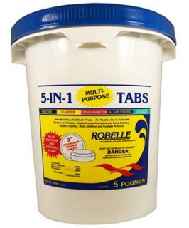 Robelle 3 in. 5 in 1 Multipurpose Chlorine Tabs   Swimming Pools & Supplies