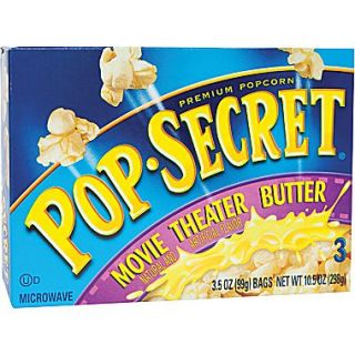 Pop Secret Microwave Popcorn, Movie Theater Butter, 3.5 oz. Bags, 3 Bags/Box  Make More Happen at
