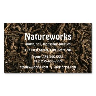 Bark Mulch, Soil, Landscape Custom Business Card