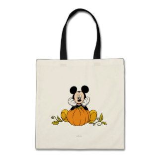 Mickey Mouse Sitting on Pumpkin Bag