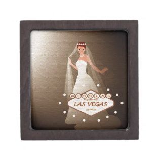 Wedding In Las Vegas "Bride" Gift Box Premium Jewelry Box