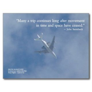 Endeavour Space Shuttle  Famous Words Postcard