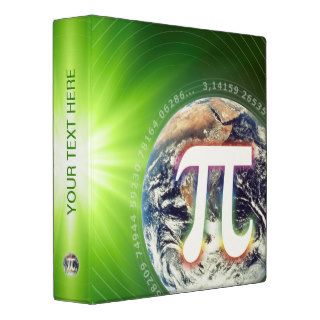 Pi Number on Earth   math green binder