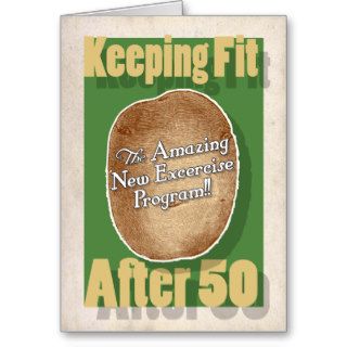 50th Birthday card Potato Bag Fitness Program