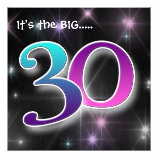 Fun & Colourful 30th Birthday Party Invitation